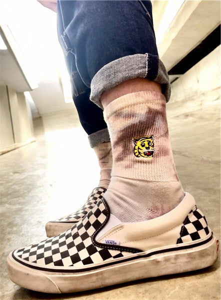 bou×ネゴソックス OCクルーソックス　虎×福 (ムラ染め加工）