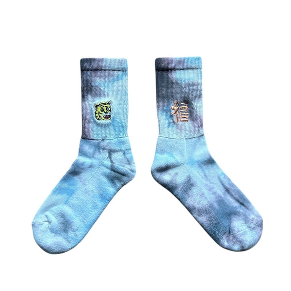 bou×ネゴソックス OCクルーソックス　虎×福 (ムラ染め加工）