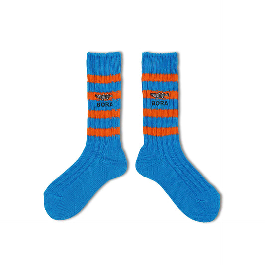 Heavyweight Socks Stripes | BORA | Blue