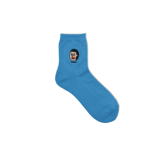 Pile Socks | ひだりした | Blue